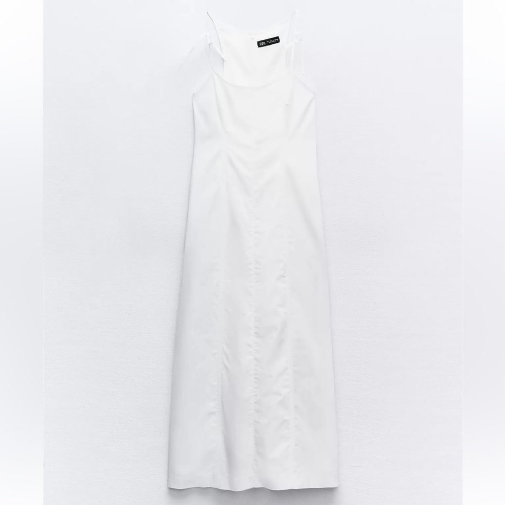 Zara - Bow Gabardine Midi Dress